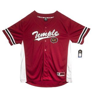 Temple University Baseball Jersey Men's XXL Embroidered NWT Licensed